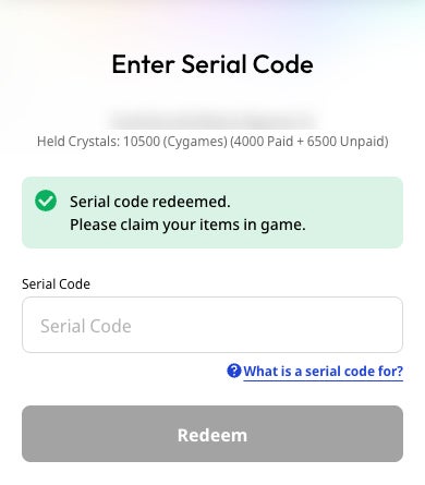 See below for details on how to claim items for each game.
